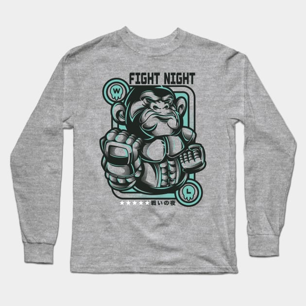 UFC Fight Night Win or Lose Long Sleeve T-Shirt by Karnefa Merch